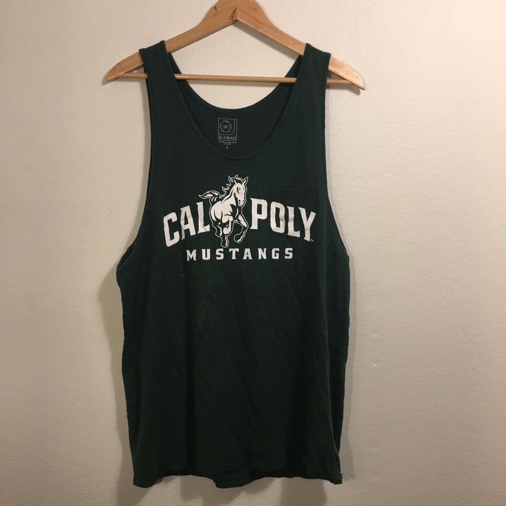 Mens Cal Poly SLO Tank Top with pocket